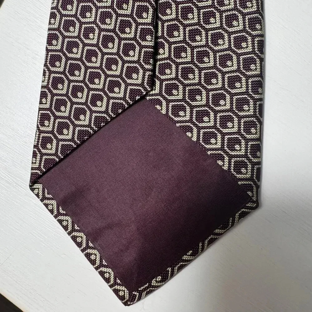 Polo by Ralph Lauren‎ Geometric honeycomb desing/points  red/purple Tie